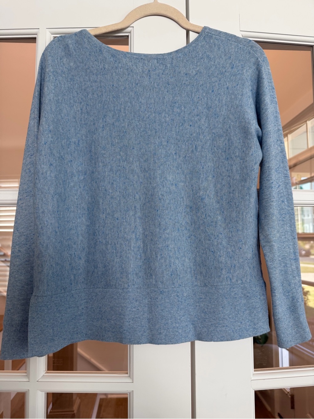 Banana Republic XS Blue Heathered Knit Sweater Side Slits
